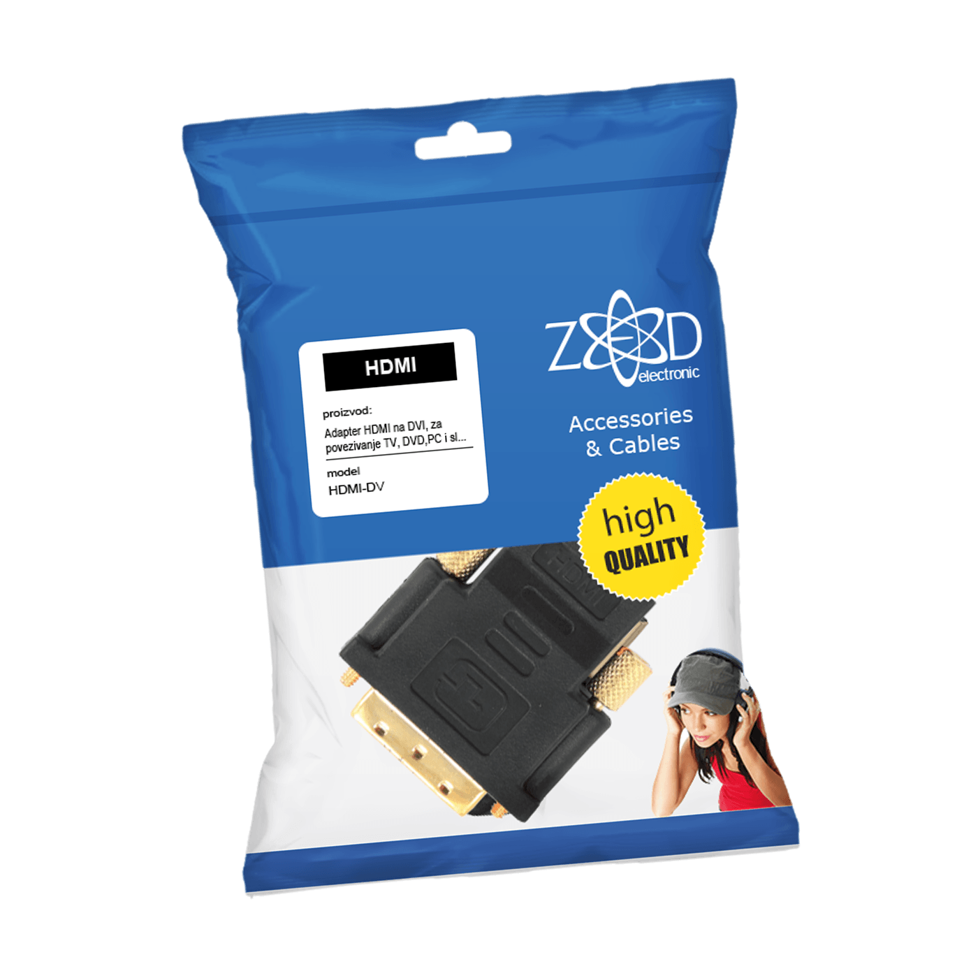 ZED electronic Adapter HDMI na DVI - HDMI-DV