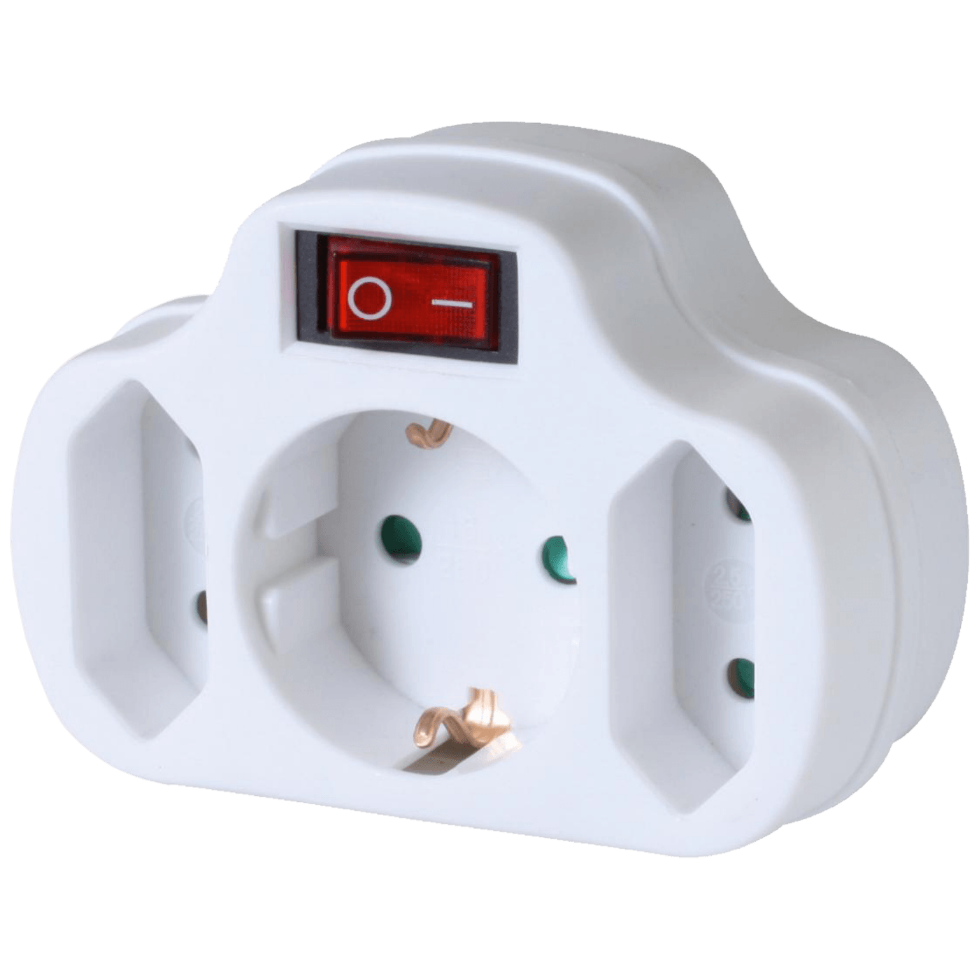 home Utičnica sa prekidačem, 1 x schuko + 2 x EURO - NVK 3/WH