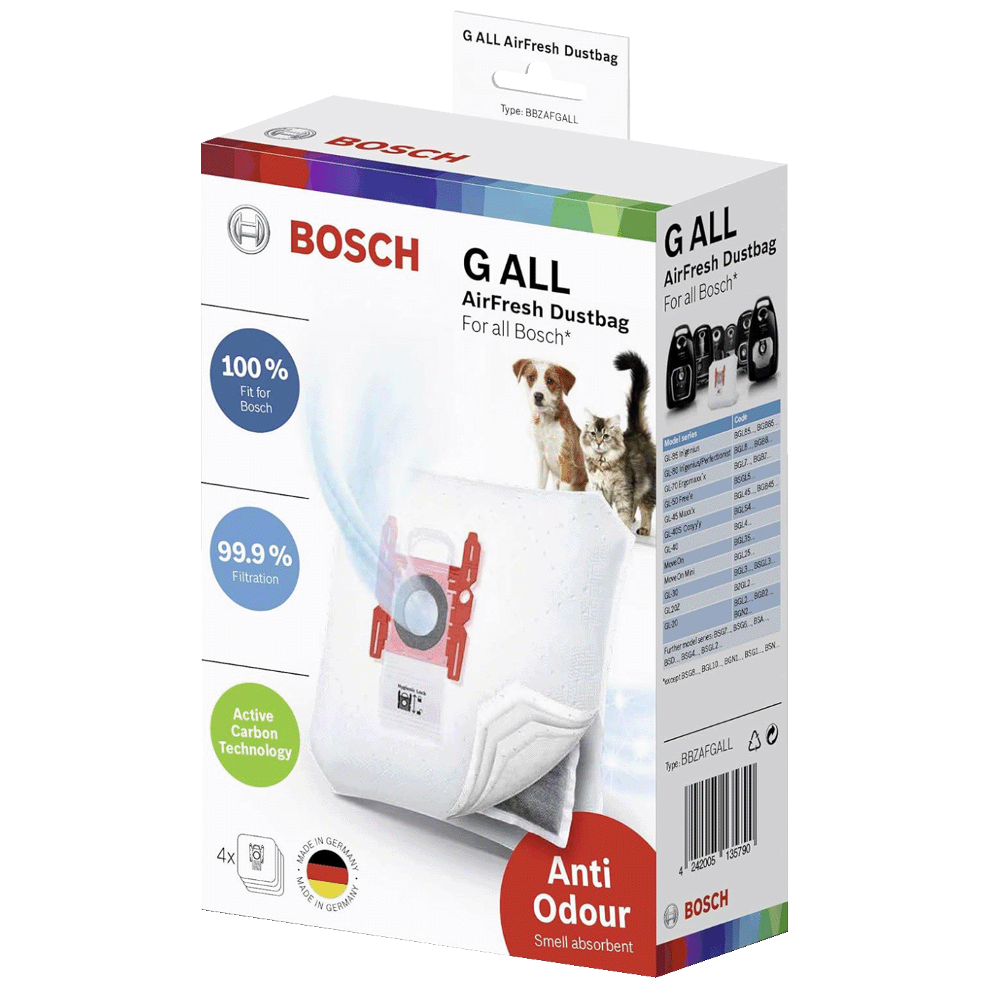 Bosch Vrećice za Bosch usisavač, pakiranje 4 kom. - BBZAFGALL