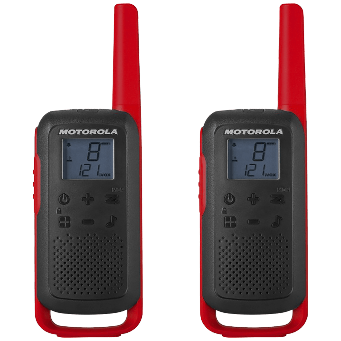Motorola Walkie Talkie, domet 8 km, 16 kanala, crvena - TLKR T62 RD