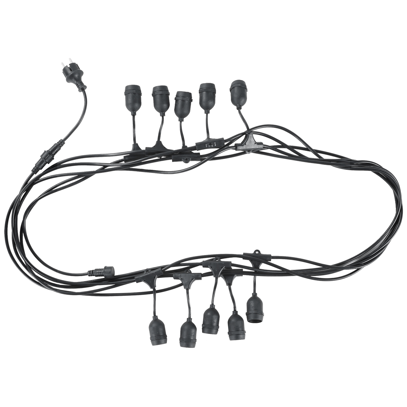 Avide Kabel sa 10 sijaličnih grla E27, dužina 10 met., Outdoor - Outdoor E27 String 10m