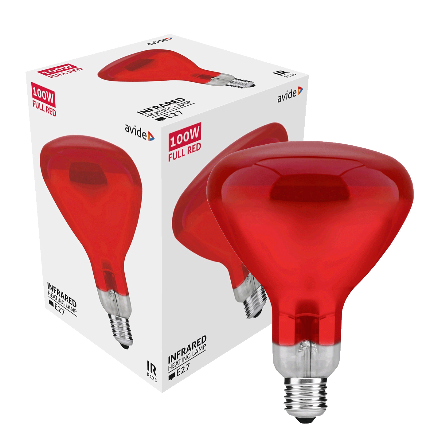 Avide Sijalica, 100W, E27, Full Red, IP20 - ASIR27-100W-FR