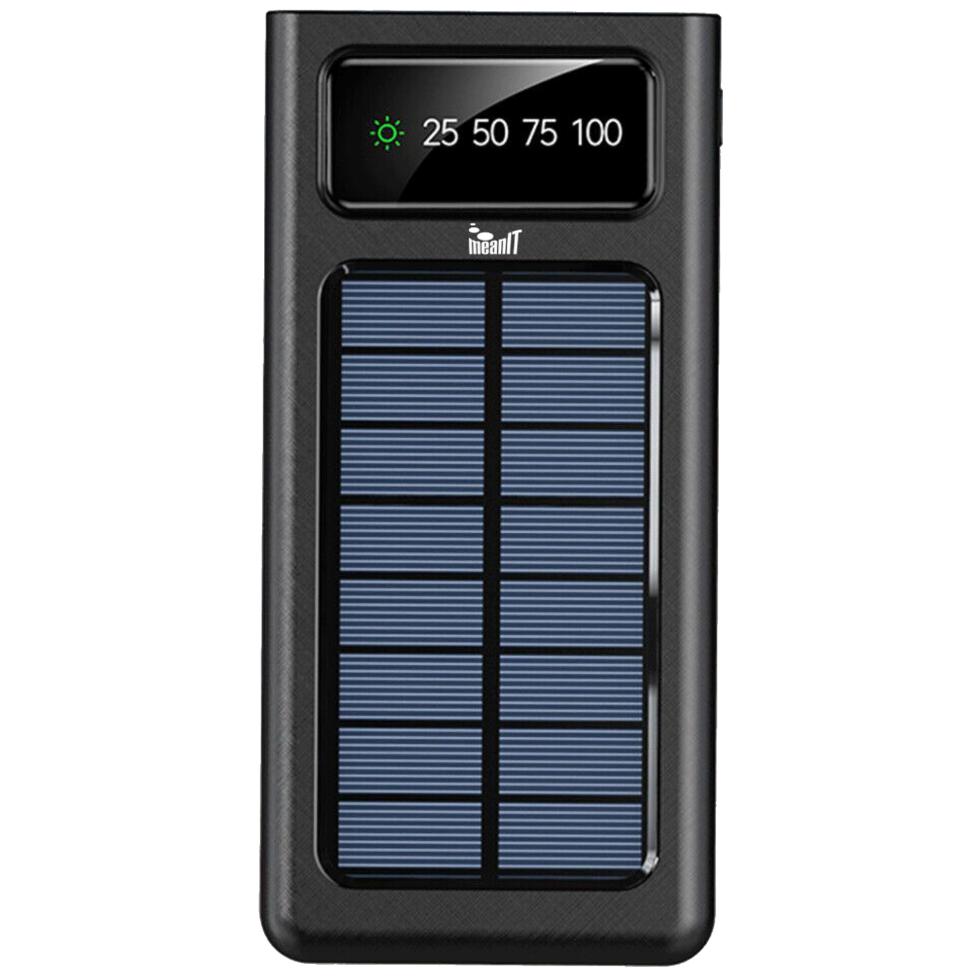 MeanIT Punjač prijenosni za mobitele + svjetiljka,solarni, 10000mAh - P1