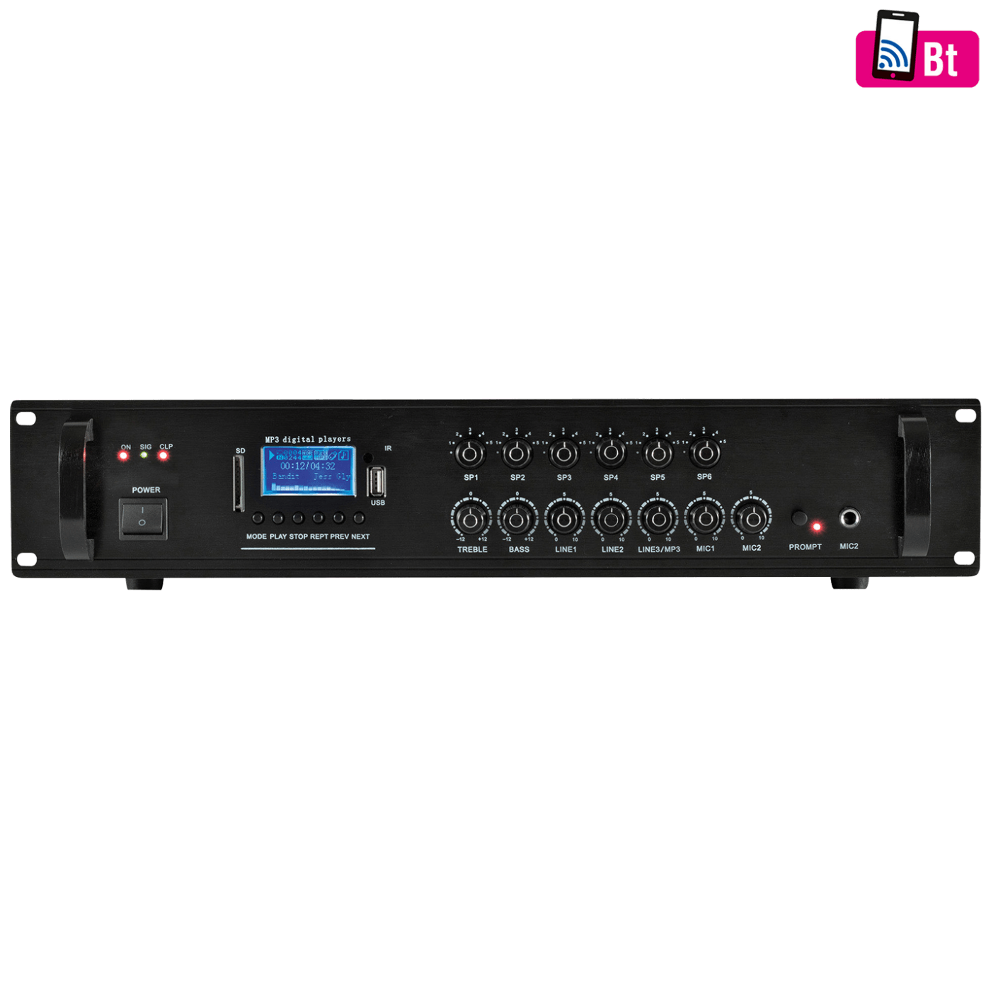 SAL Pojačalo 110V sa miksetom 120W, Bluetooth, FM,  USB - MPA 120BT