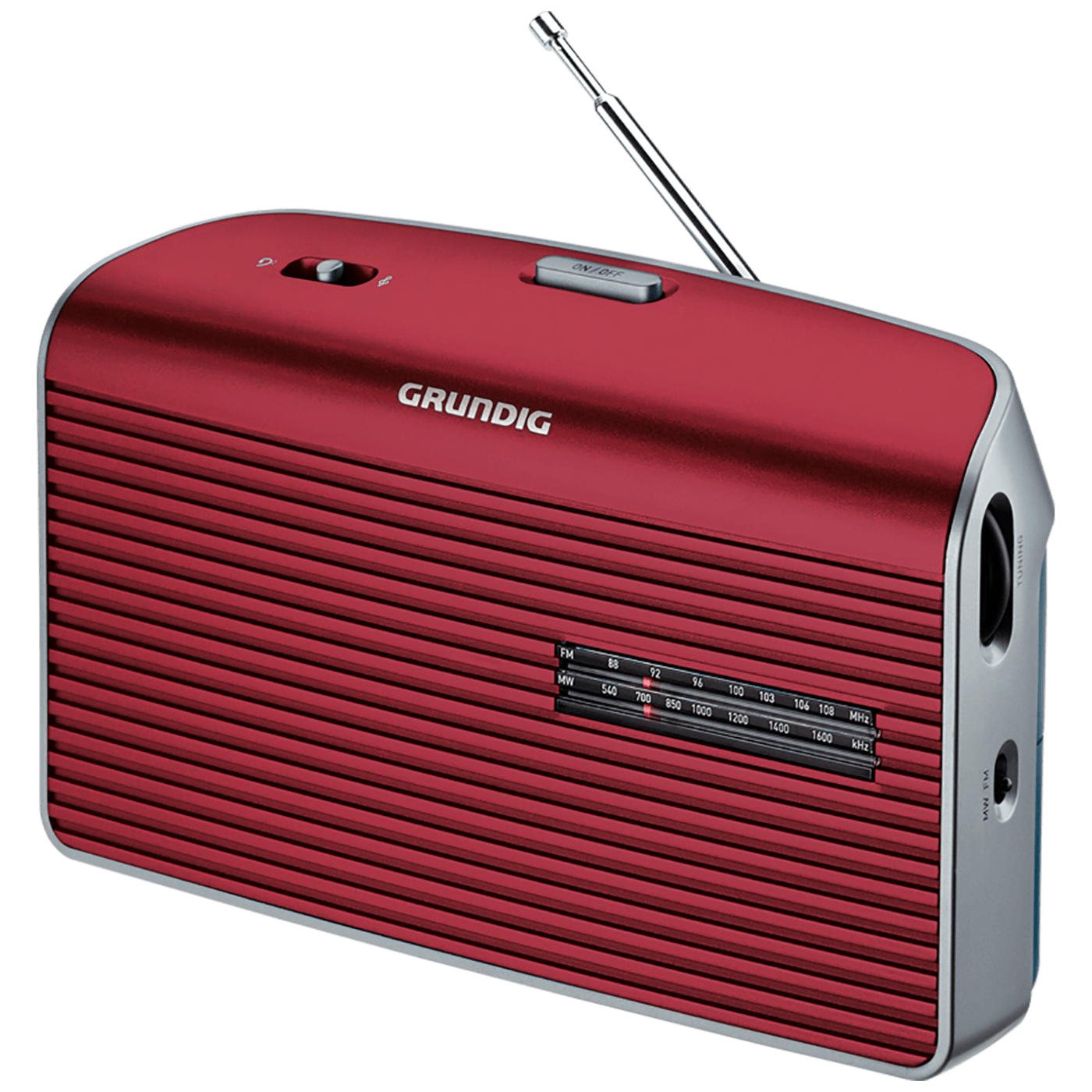 Grundig Radio prijemnik, AM - FM - Music 60 Red/Silver