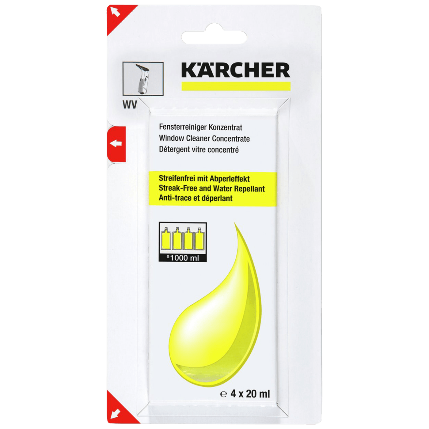 Karcher Sredstvo za čišćenje stakla, koncentrat, 4 x 20 ml - RM 503