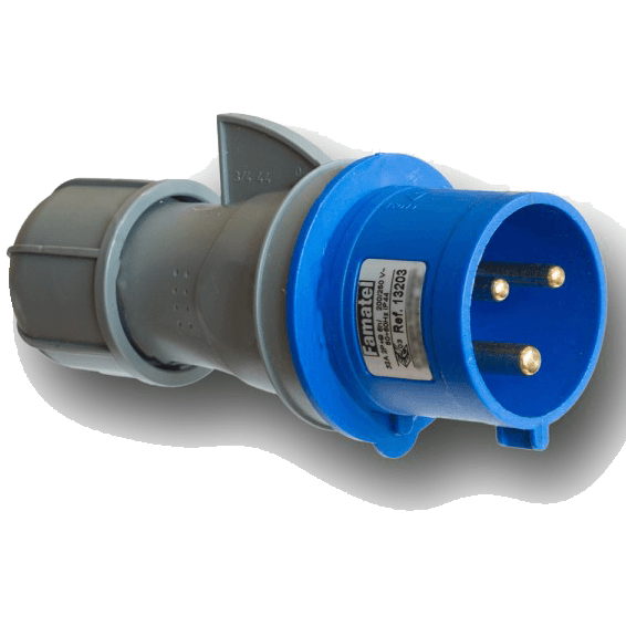 Famatel Utikač, 32A/220÷240, 3 Polni (2P+E), IP44 - 13203