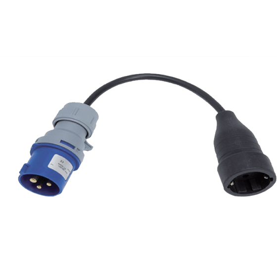 Famatel Adapter, industrijski utikač / schuko utičnica, IP40, 25cm - 13000