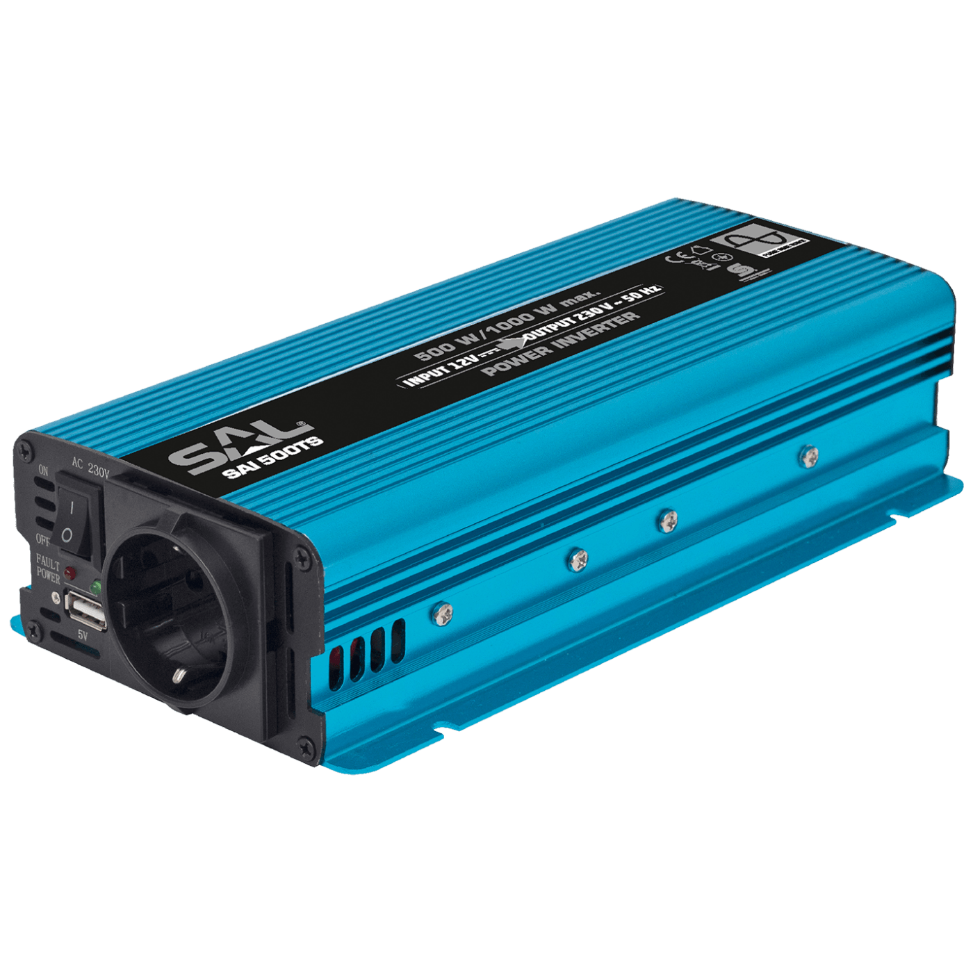 SAL Adapter 12V na 220V, snaga 500/1000W, USB port - SAI 500TS