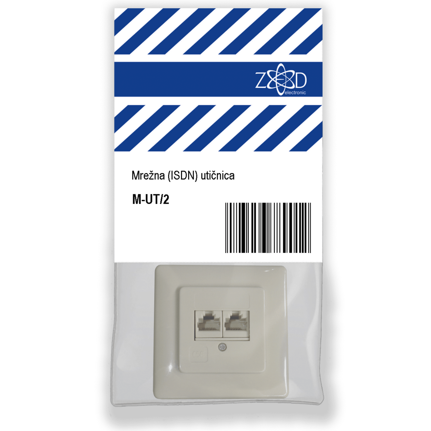 ZED electronic Mrežna / ISDN utičnica, 2 x RJ45 - M-UT/2