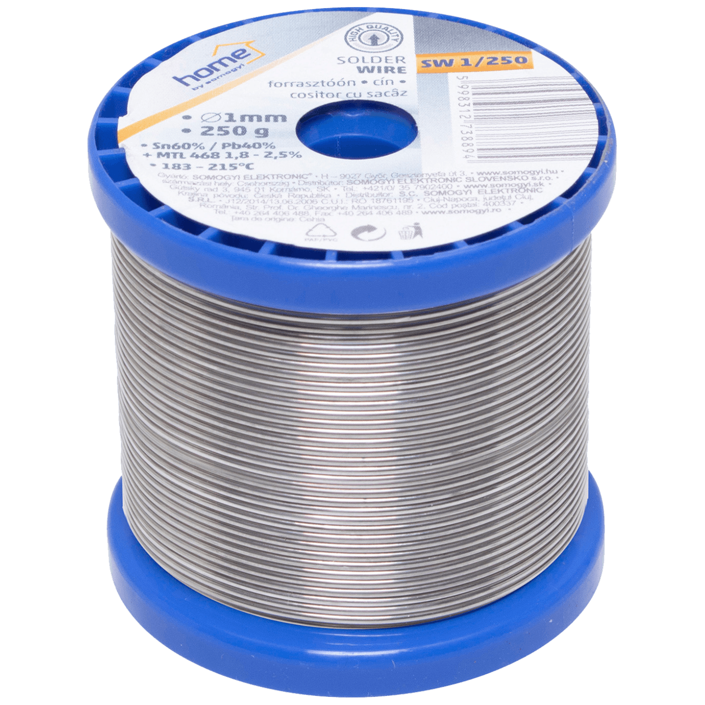 SMA Tinol za lemljenje, Ø 1.0 mm, 250g - SW 1/250
