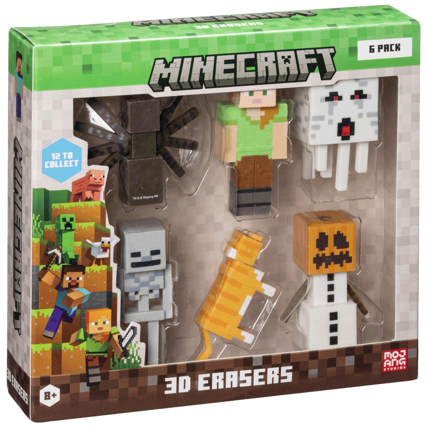 PMI Gumice za brisanje, Minecraft 3D, set 6 kom. - MC4060B