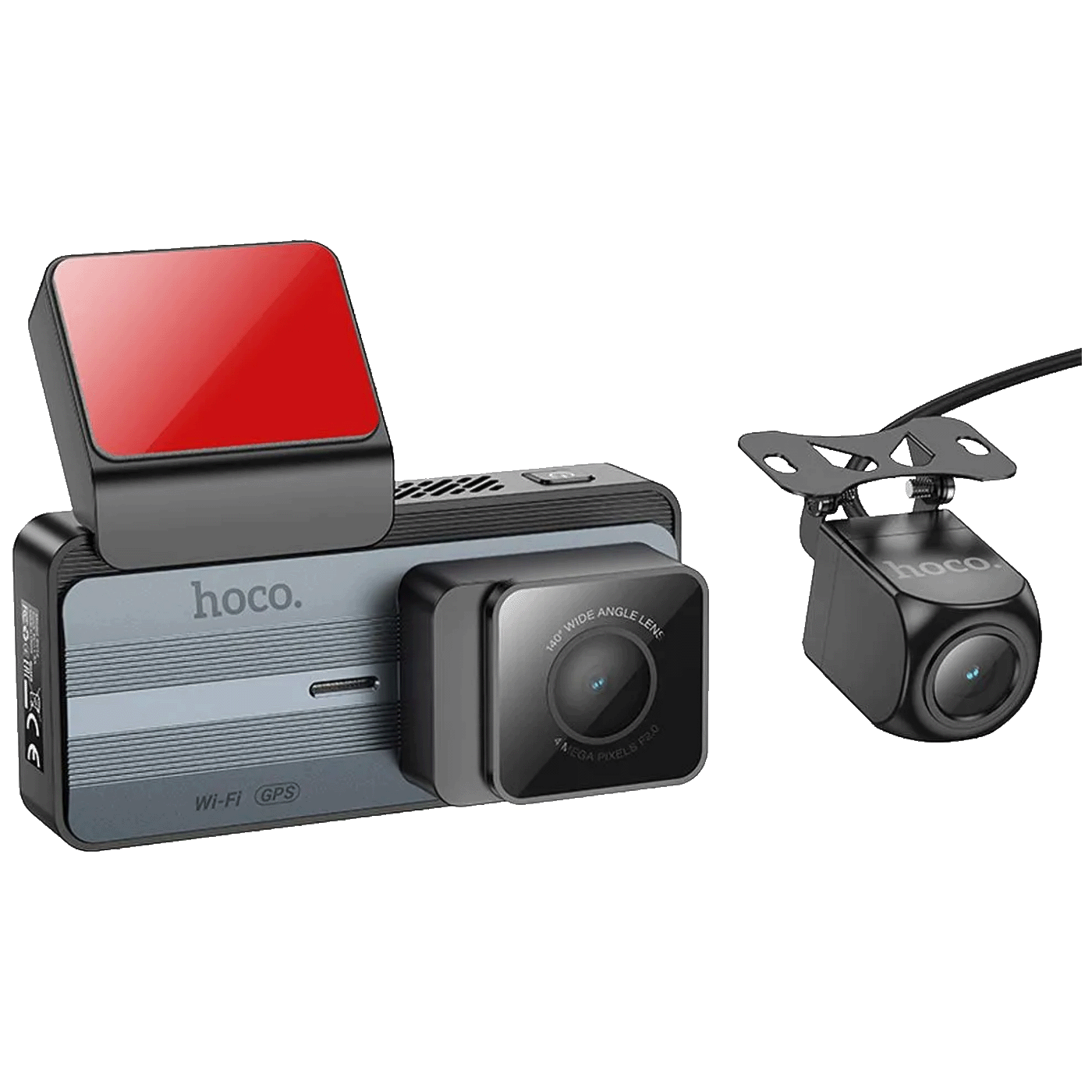 hoco. Auto kamera, 4 Mpxiel, Dual Camera, 2K, GPS, WiFi - DV12