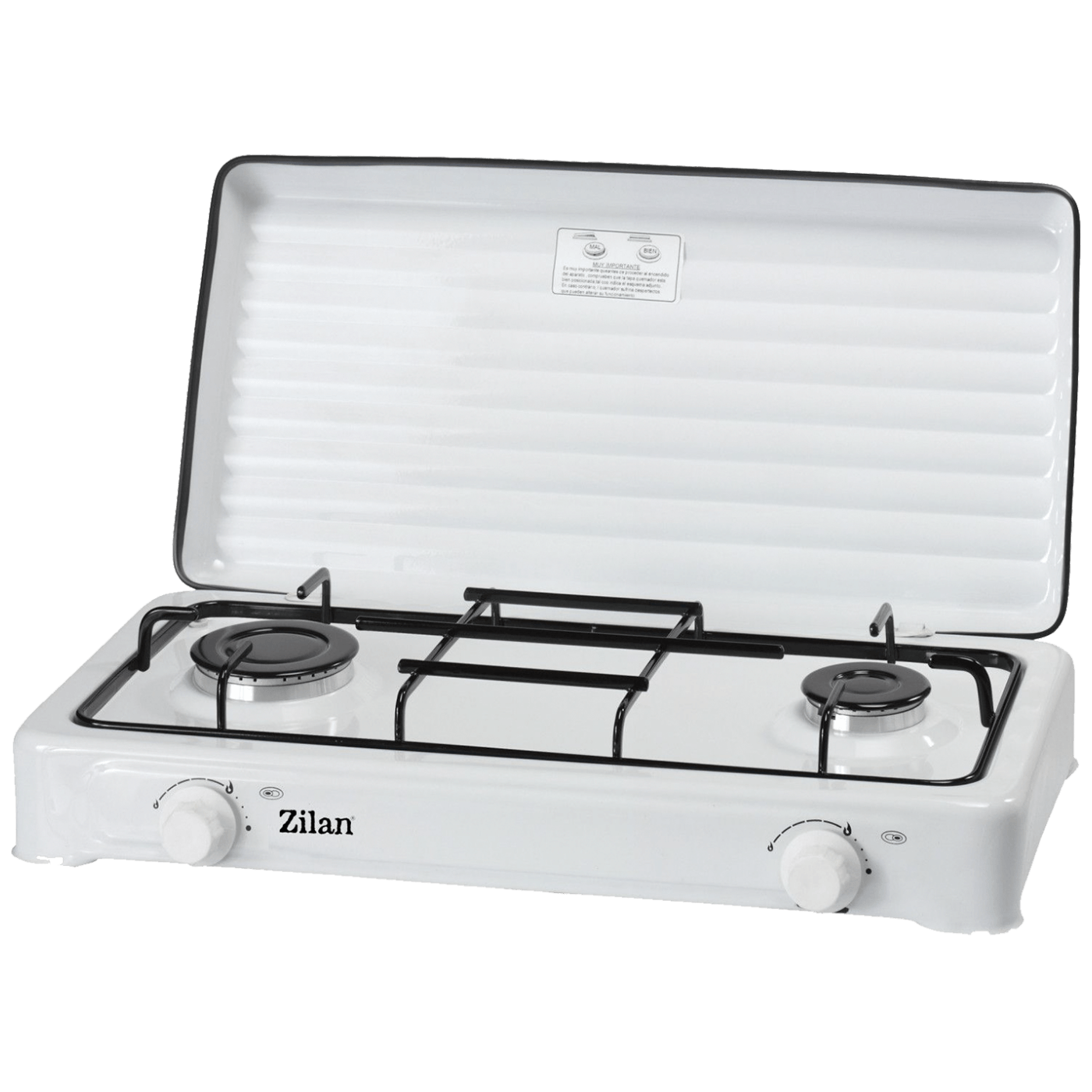Zilan Plinski rešo sa 2 plamenika, 1600 W, bijela - ZLN0025/WH