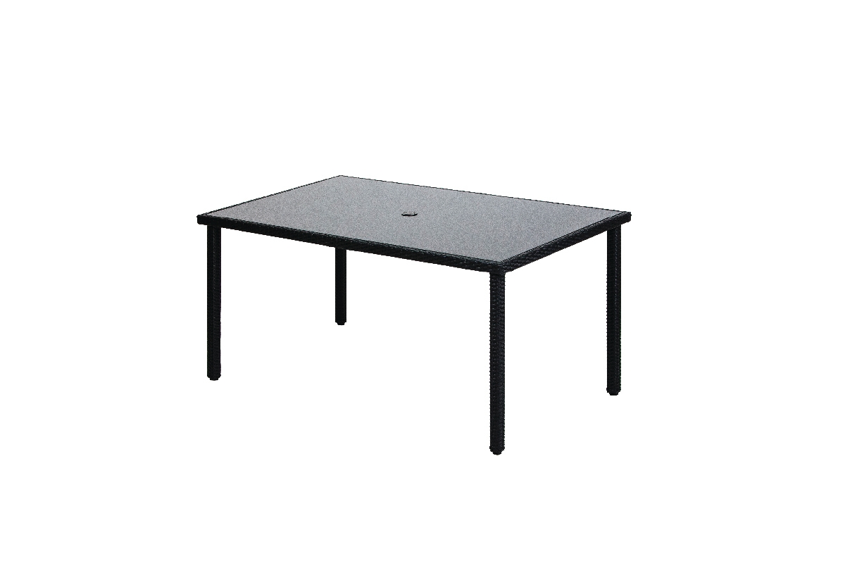 Bastenski sto od ratana crni - ATLANTIC