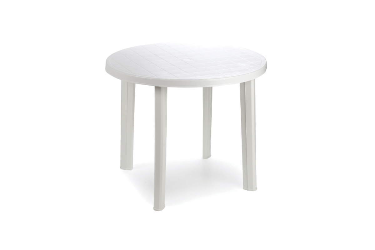 Bastenski sto plasticni TONDO beli