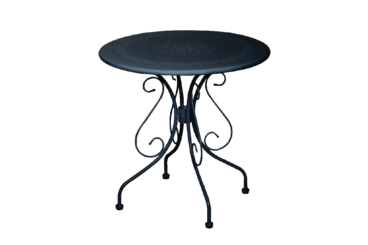 Bastenski sto okrugli - MOKA crni