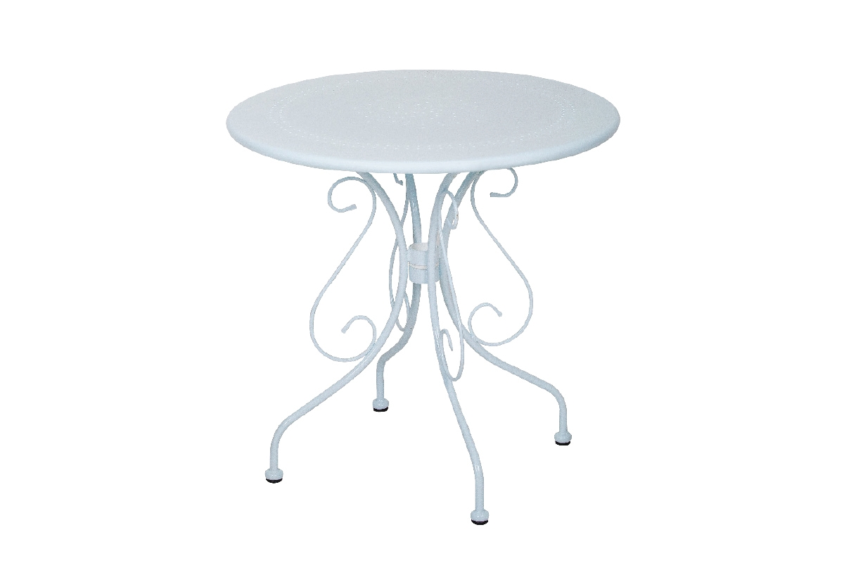 Sto okrugli metalni MOKA -beli