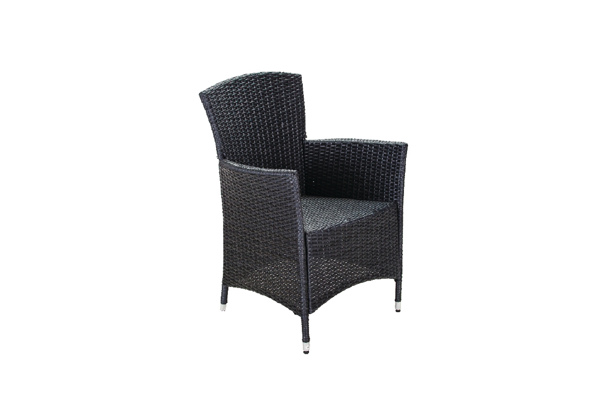 Bastenska fotelja od ratana ATLANTIC - crna