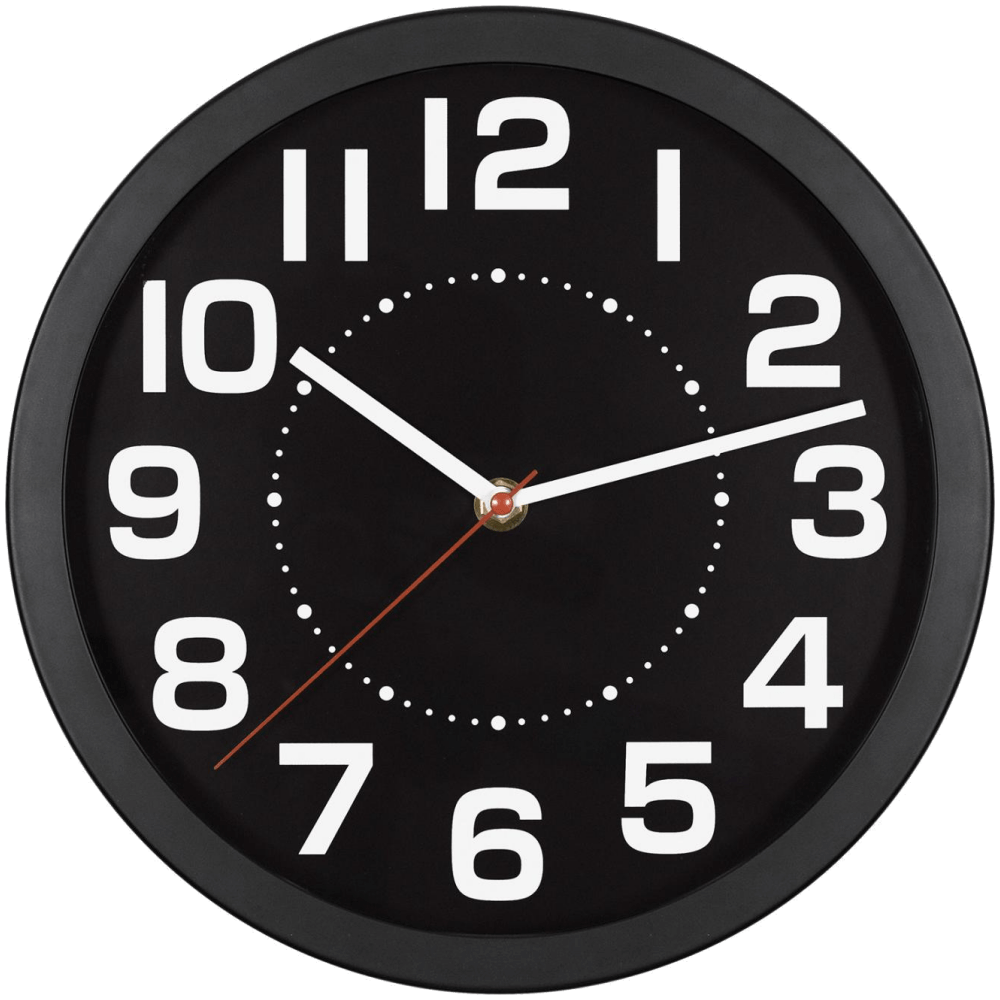 home Zidni sat Home AWC250BK, staklena prednja strana