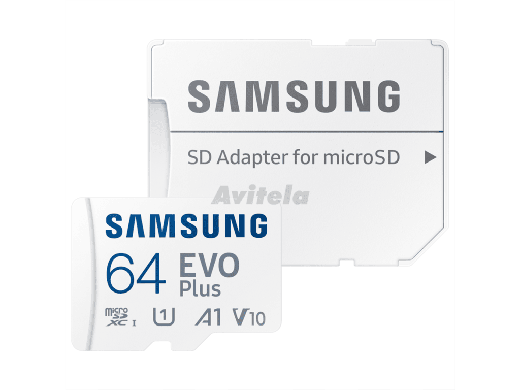 Samsung Micro SD 64GB EVO Plussa adapterom;Up to 160MBs