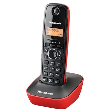 KX-TG1611FXR Panasonic telefon crno/crveni DECT CID 