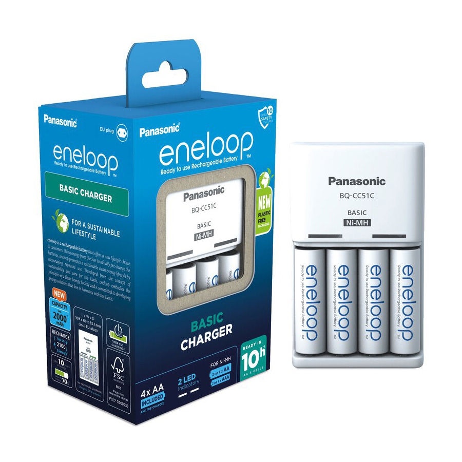 PANASONIC punjač baterija K-KJ51MCD40E + baterije eneloop 4xAA