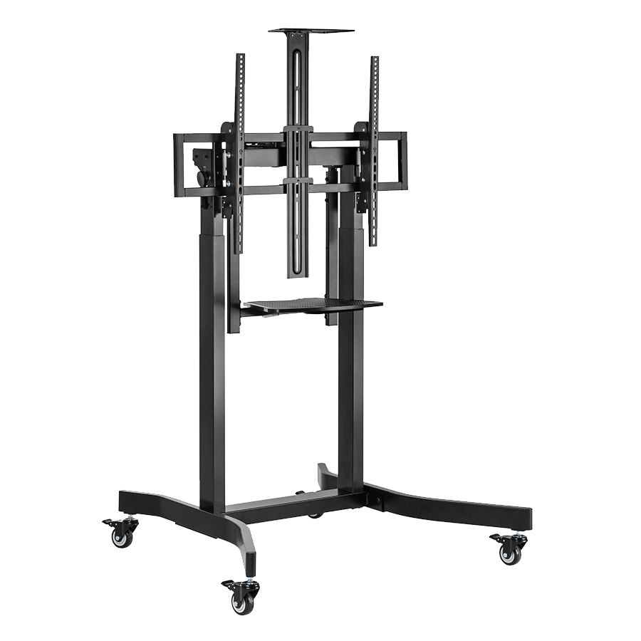 Nosač za TV na stalku motorizirani sa točkovima GEMBIRD TVS-100T-01, 55"-100"