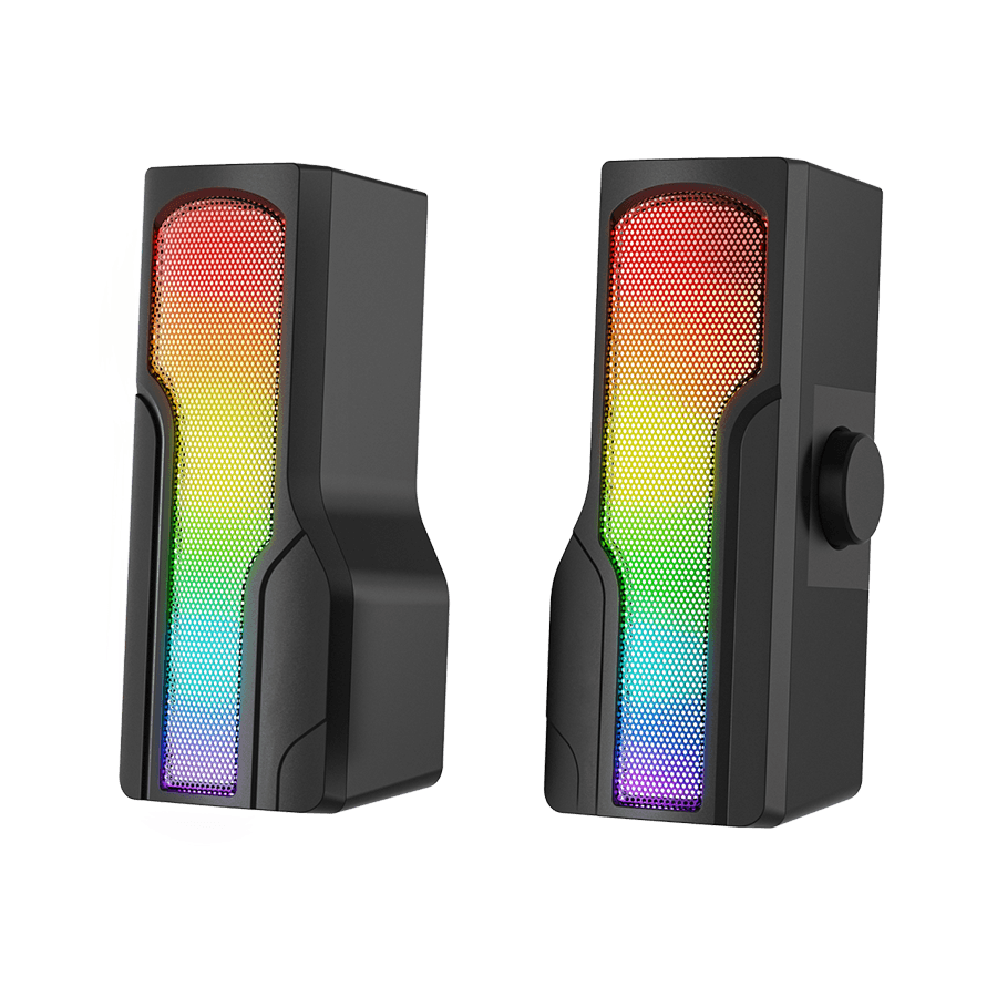 Zvučnici 2.0 gaming RAMPAGE Arty X13 Bluetooth 3W*2 Multimedia Usb 5V 45dB Gaming Player Speaker with RGB Light, 38929