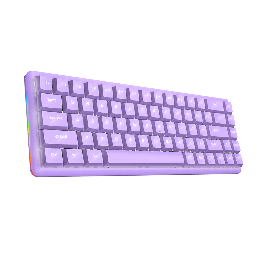 Tastatura gaming RAMPAGE REBEL purple, Mechanical, Low Profile, red switch, US Layout, Rainbow