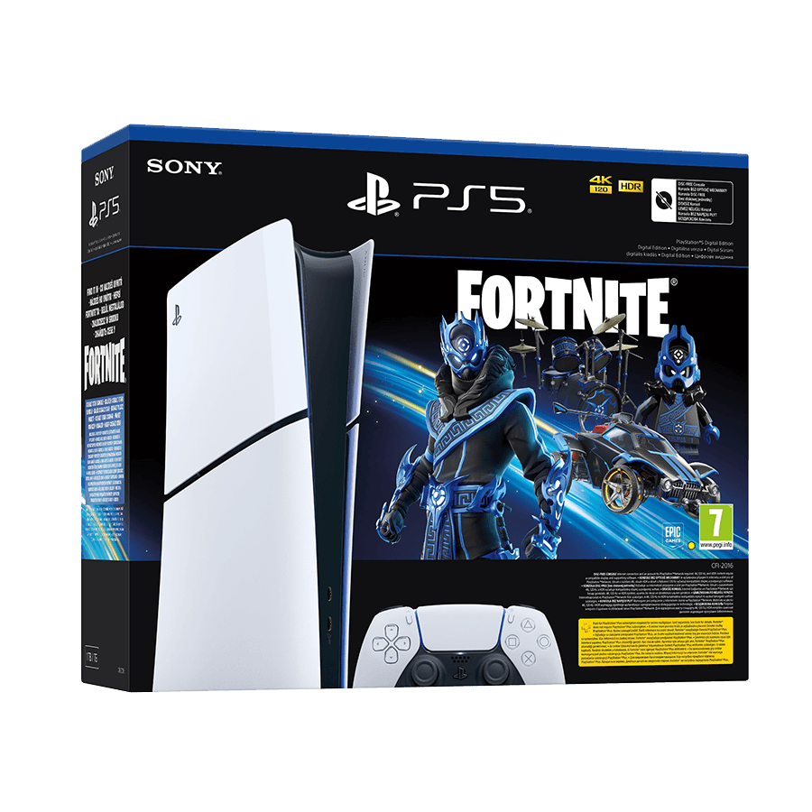 PlayStation 5 Slim Digital Edition D chassis + Fortnite VCH (voucher) + dodatni PS5 Dualsense Wireless Controller 1000045170DS5