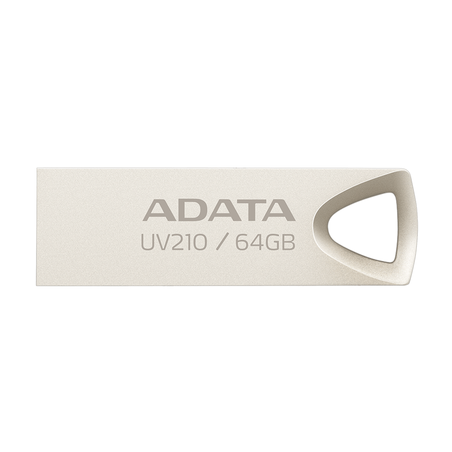 USB Memory stick Adata UFD 64GB UV210 Metal Golden 64 GB, USB, Brzina čitanja 90 MB/s, Brzina pisanja 40 MB/s, AUV210-64G-RGD USB 2.0 