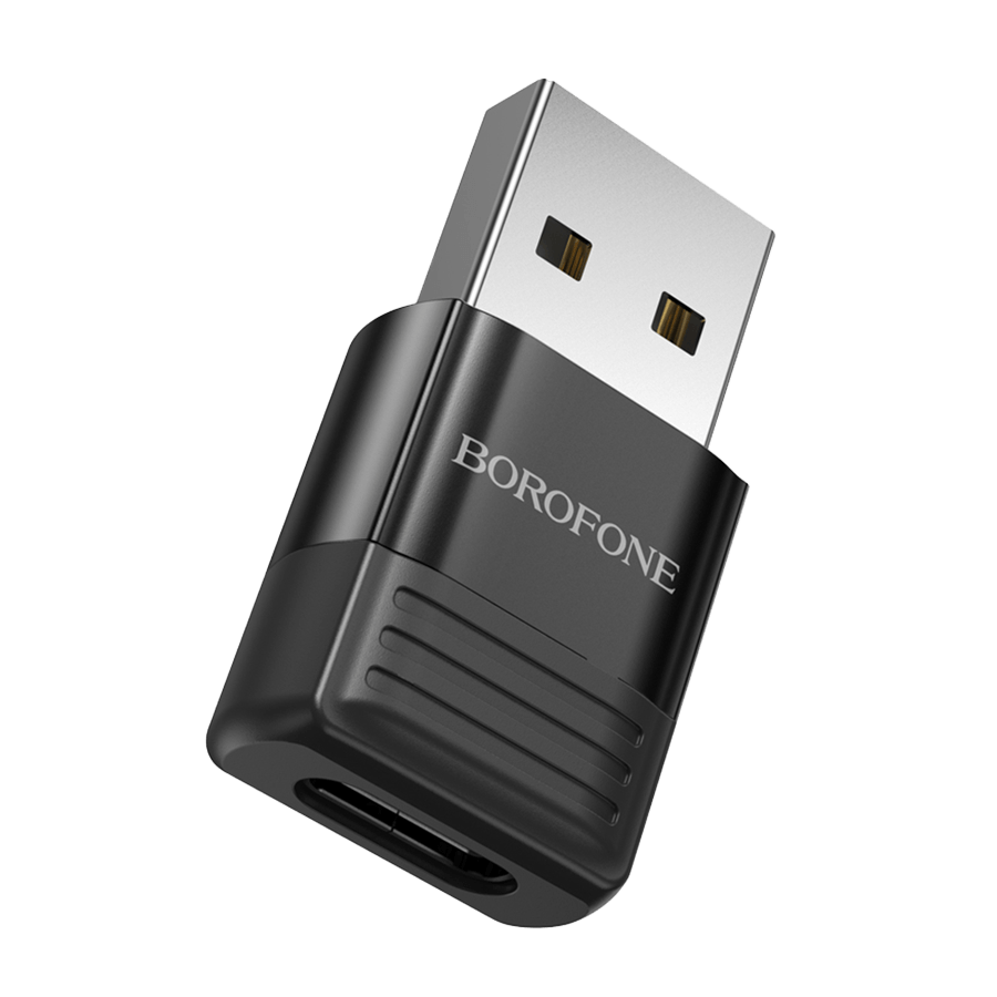 USB adapter BOROFONE BV18 USB male to Type-C female USB2.0 adapter black