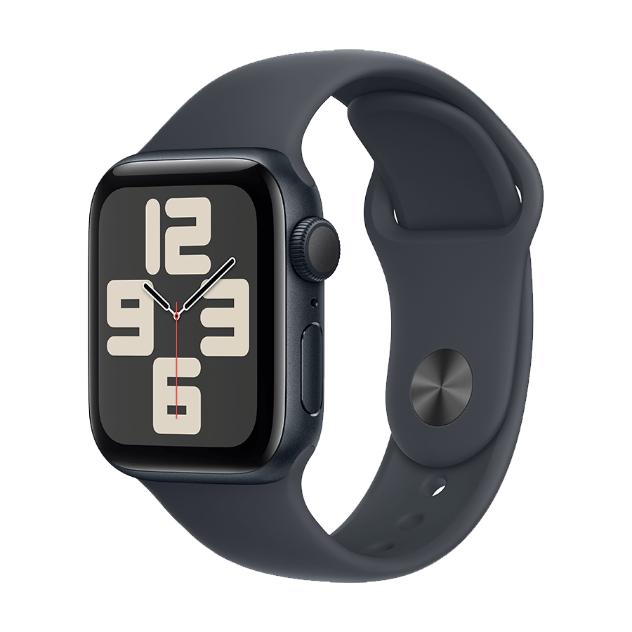 Apple Watch SE 2024 40mm ALUMINUM CASE WITH MIDNIGHT SPORT BAND MXE73