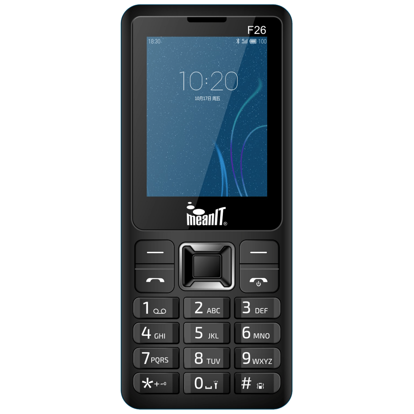 MeanIT Mobilni telefon , 2.4"" zaslon, Dual SIM, BT, FM radio, crna - F26 Black