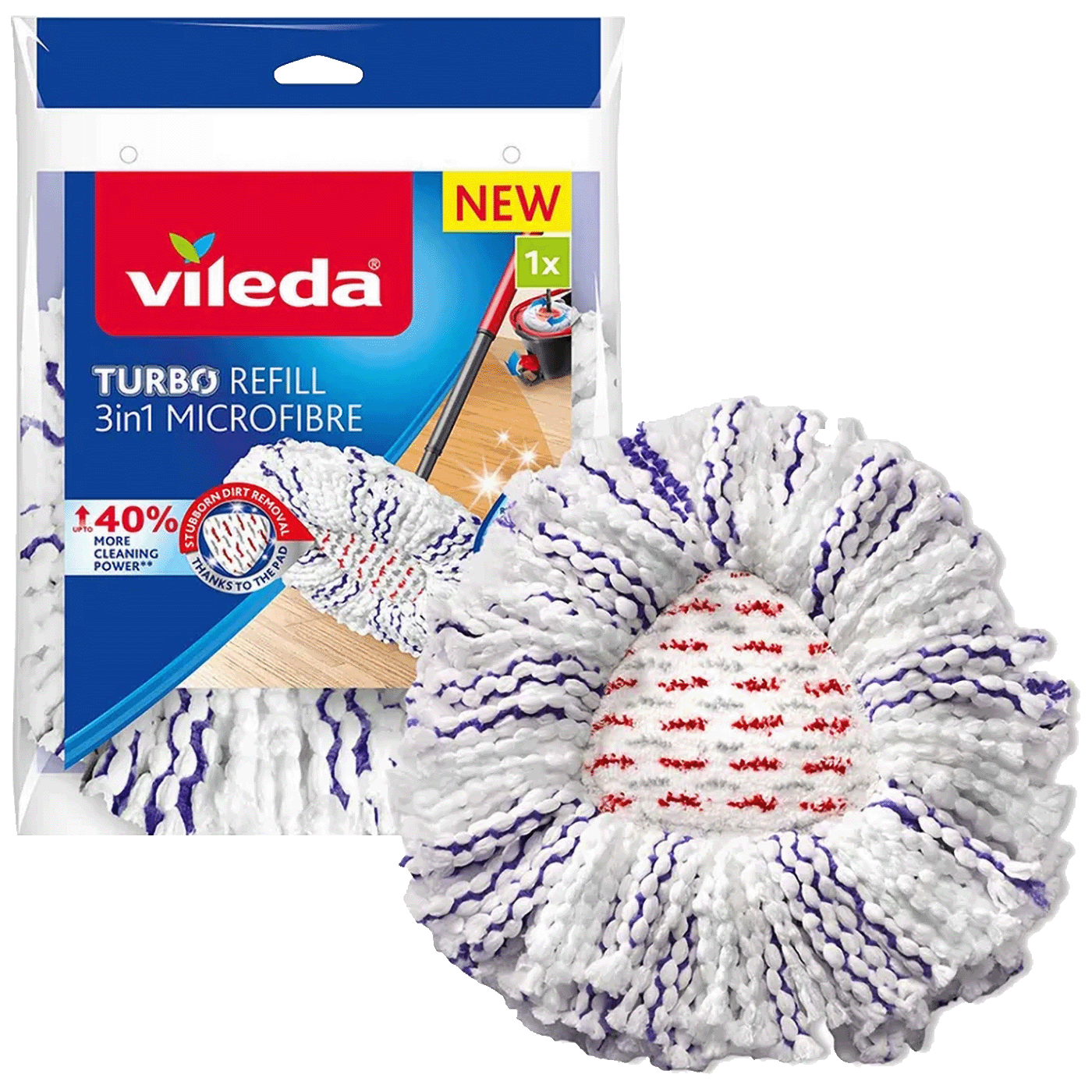 Vileda Zamjenska krpa za čišćenje poda, mikrofiber - Spin Mop Refill 3in1 Microfiber
