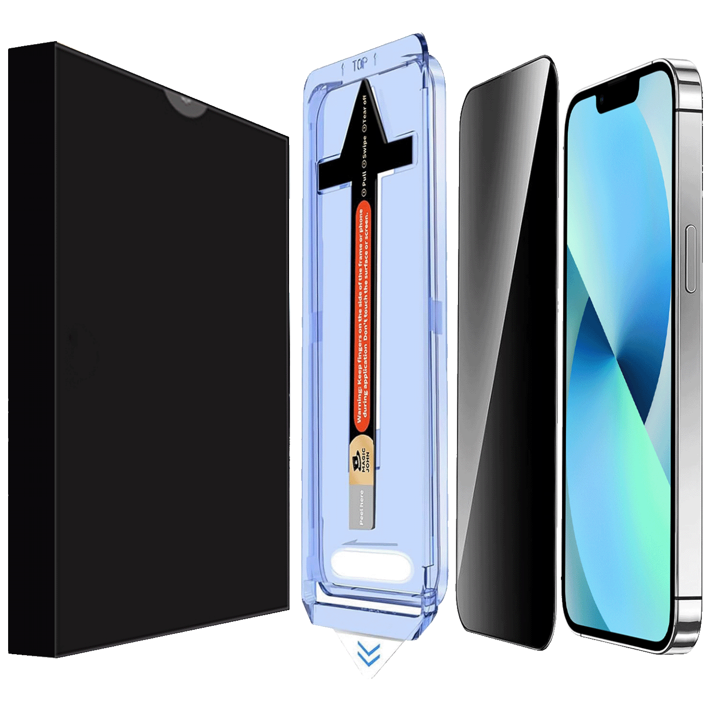 NN-Su Zaštitno staklo za zaštitu privatnosti za iPhone 13/13 Pro - iPhone 13/13 Pro Privacy T. Glass