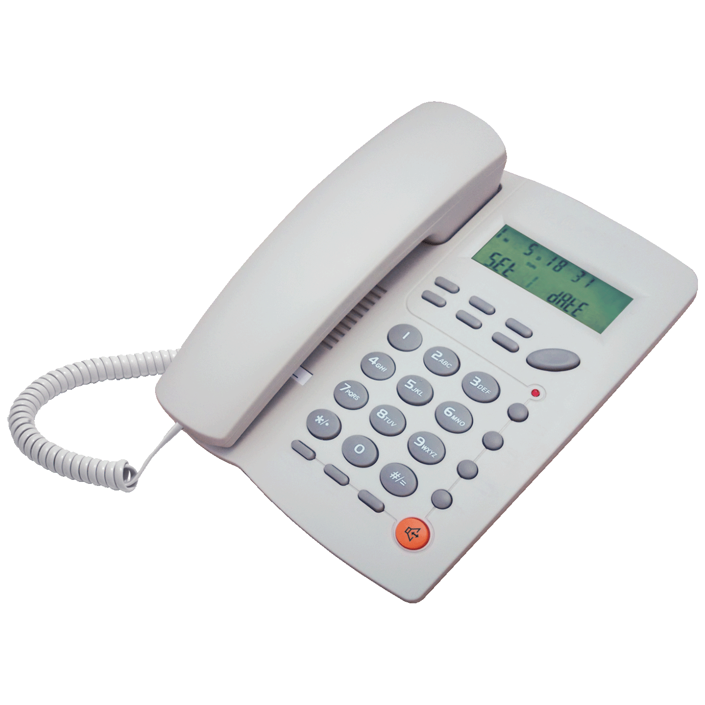 MeanIT Telefon stolni, LCD zaslon, ID broja, handsfree, bijeli - ST-300 White