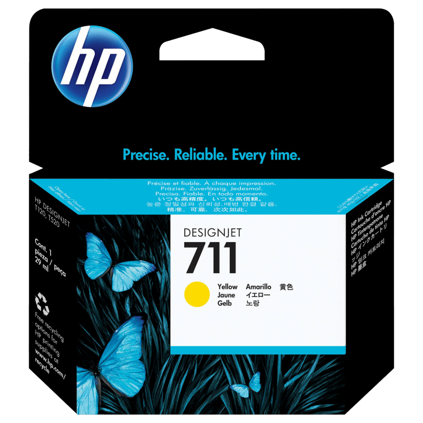 HP Tinta 711 ( CZ132A ), 29ml, yellow