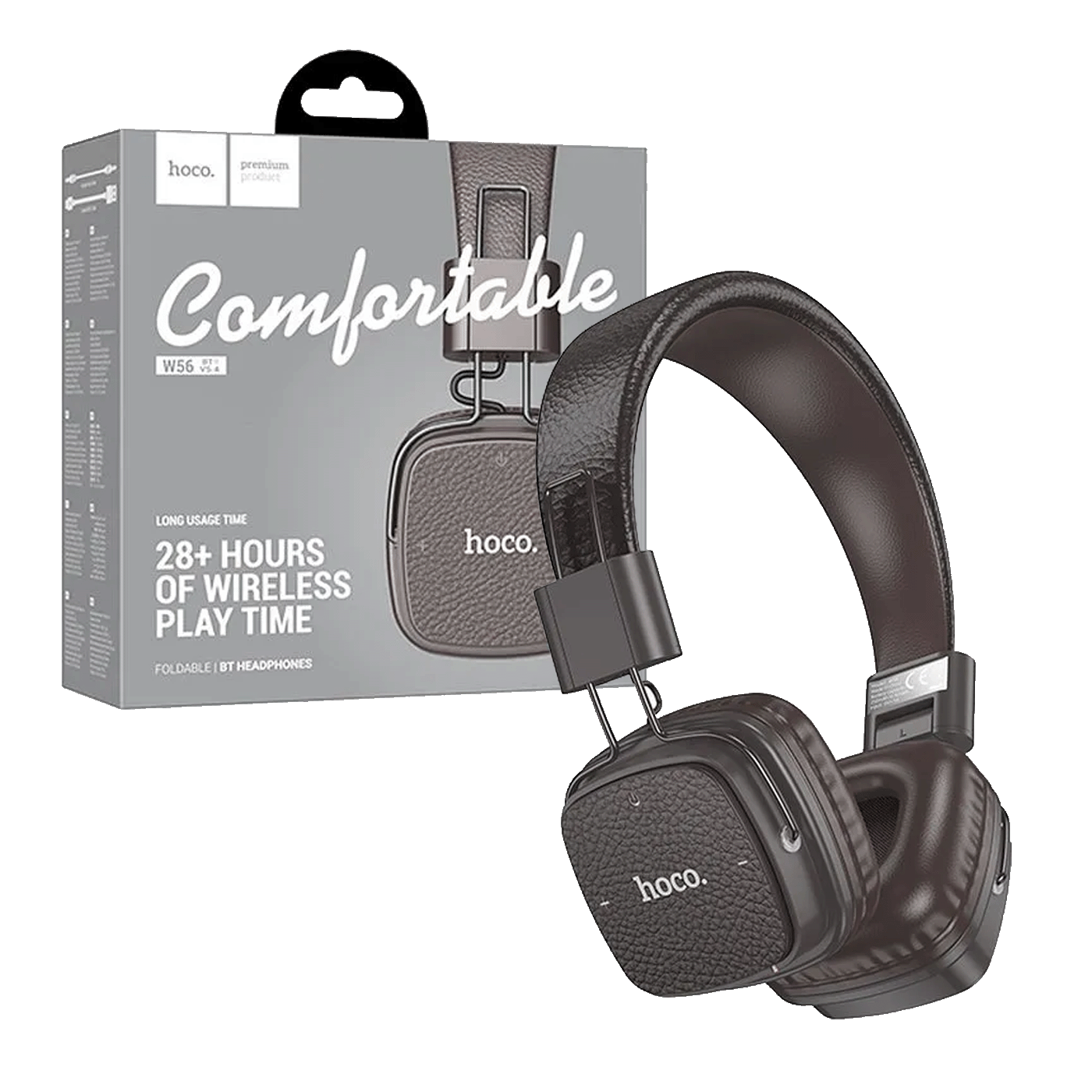 hoco. Bežične/žične slušalice, Bluetooth, AUX - W56 Earl, Brown