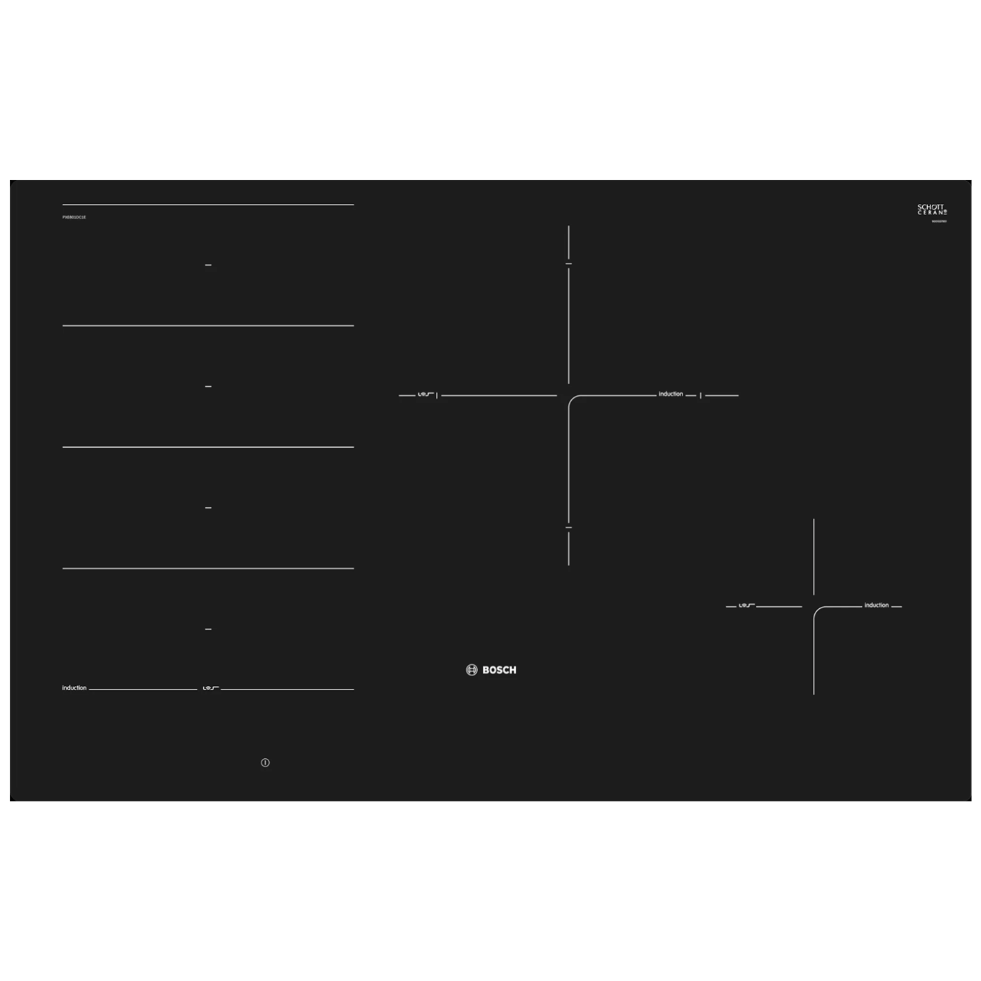 Bosch Ugradbena indukcijska ploča za kuhanje, 80 cm - PXE801DC1E