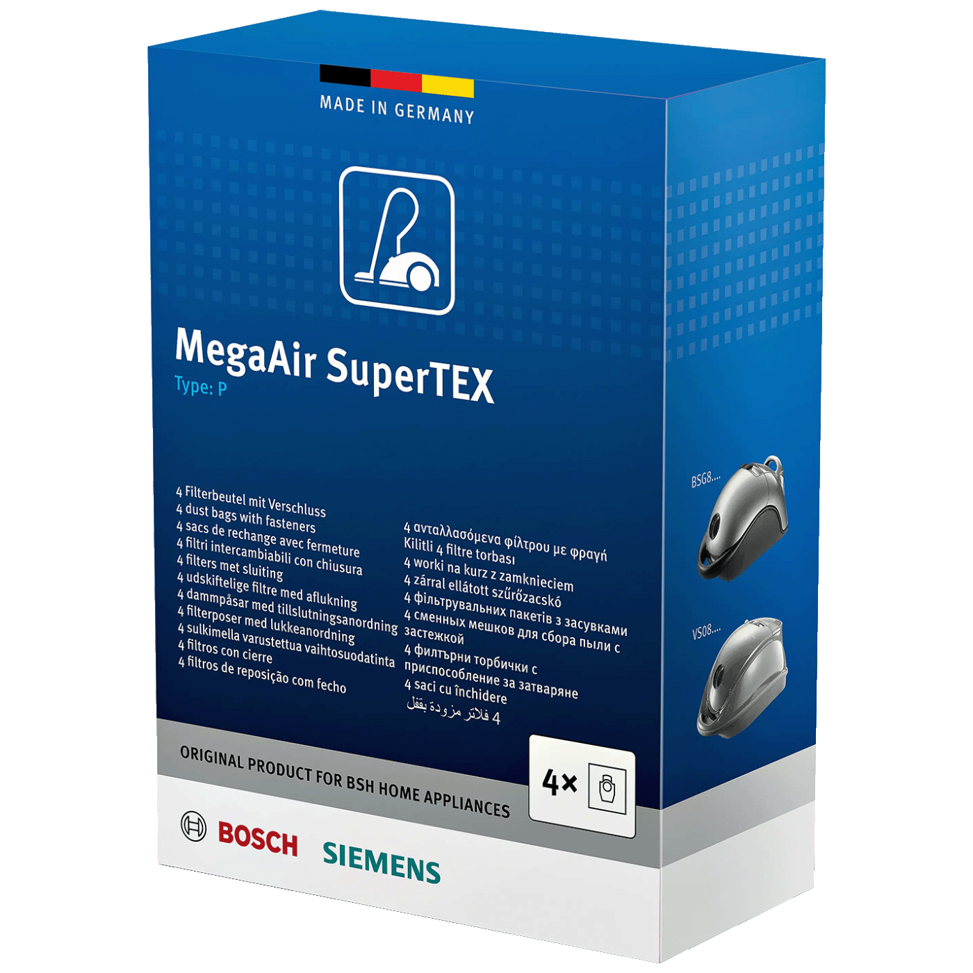 Bosch Vrećice za usisavače Type P, pakiranje 4 kom. - BBZ41FP