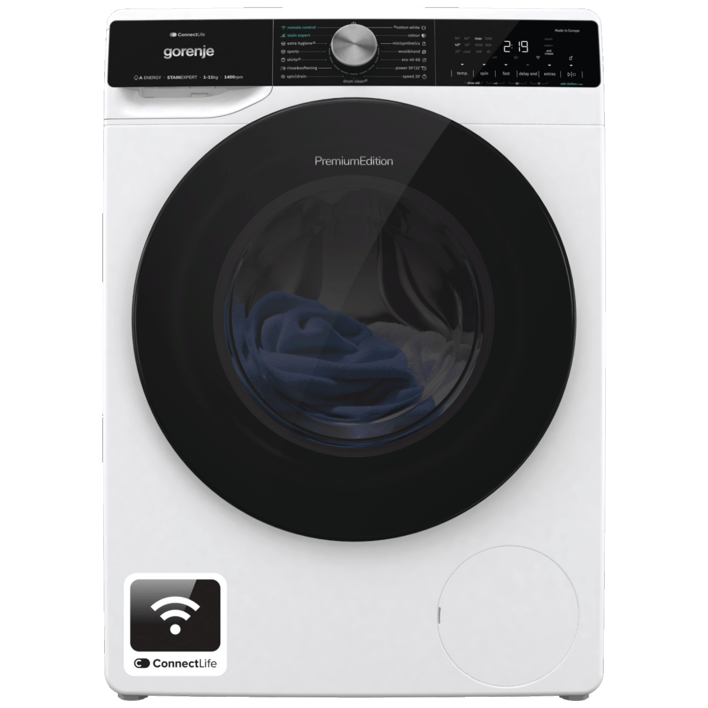 Gorenje Mašina za veš, 1400 obrtaja, 11 kg veša, WiFi, A - WNS114A3TWIFI