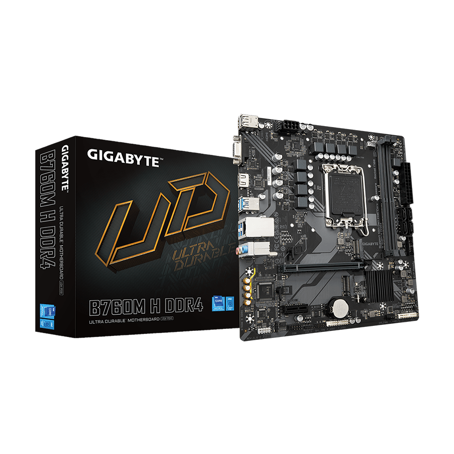 Gigabyte MB B760M H DDR4 LGA1700; 2xDDR4; 2xM.2; 4xSATA 12xUSB; HDMI, DP; mATX