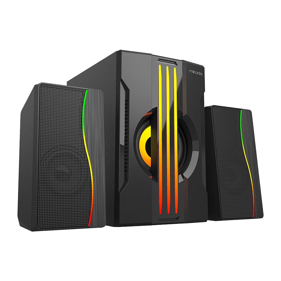 Zvučnici 2.1 gaming Mikado MD-254 2 1 25W (5W*2 15W) USB SD FM FM Bluetooth supported RGB sound system, 40116