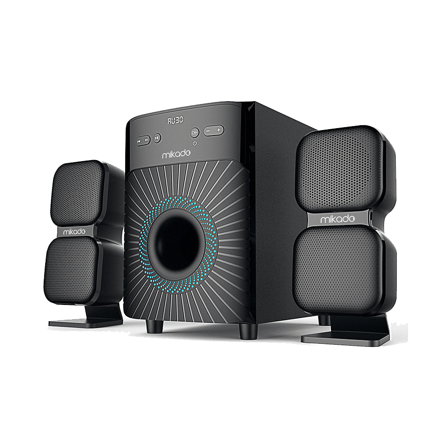 Zvučnici 2.1 gaming Mikado MD-360BT 2 1 38W BT/AUX/USB/FM/LED Display Multimedia Speaker, 36904