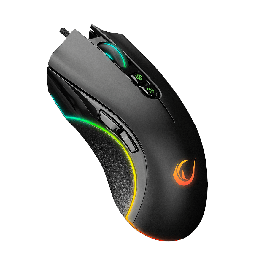 Miš gaming RAMPAGE SMX-R22 PhoenIX V2 Black, 7 key RGB 12800DPI, 31393
