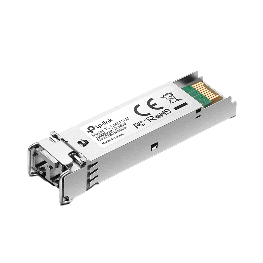 TP-Link SM311LM Omada 1000Base-SX MMF Mini GBIC Module, Multi-mode MiniGBIC module, Supports Digital Diagnostic Monitoring (DDM), Compatible with Smal