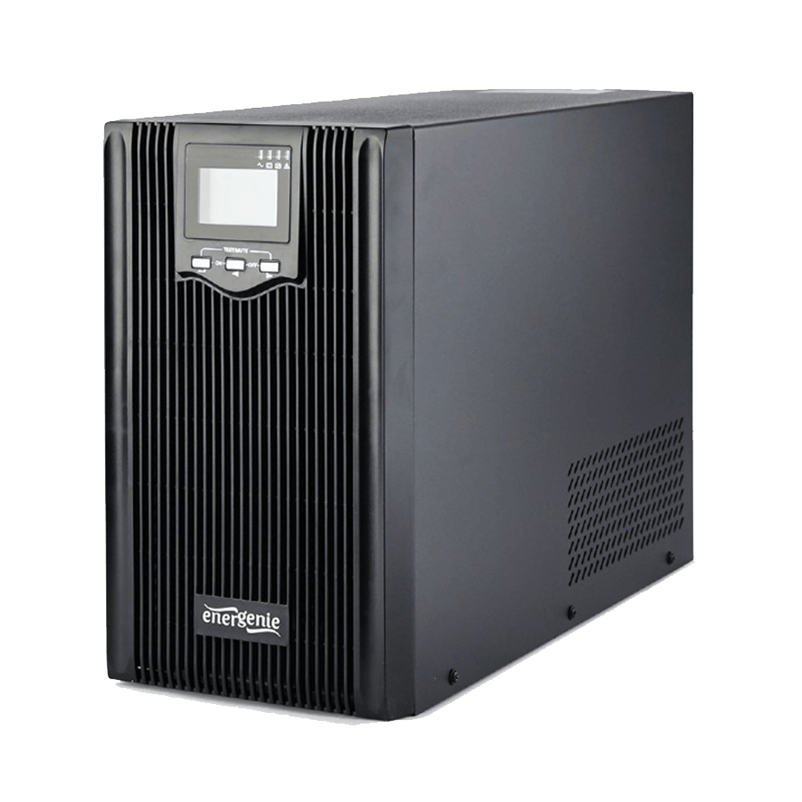 UPS GEMBIRD EG-UPS-PS3000-02, 3000 VA pure sine wave UPS, LCD display, 3 x Schuko + 3 x C13 outputs, USB, black