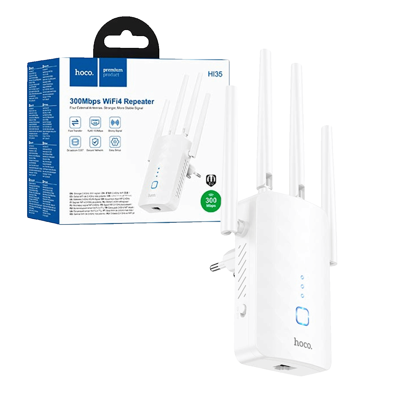 hoco. Wireless-N Extender-Access Point, 300Mbps - HI35 WiFi4 Repeater